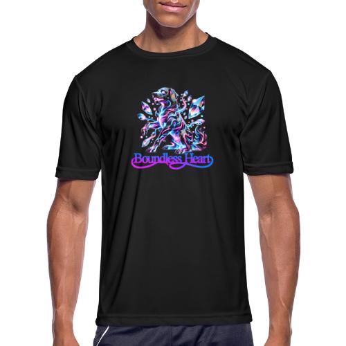 Boundless Heart Neon Galaxy Dog Shirt - Men's Moisture Wicking Performance T-Shirt