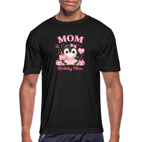 Cute Penguin Birthday Mom Kawaii Cake Balloon Gift - Men's Moisture Wicking Performance T-Shirt