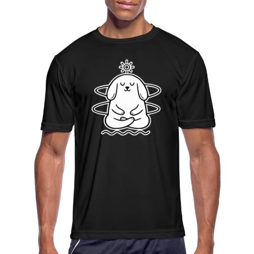 Cute Meditating Bunny Zen Yoga Animal - Men's Moisture Wicking Performance T-Shirt