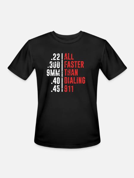 all faster than 911 - Men's Moisture Wicking Performance T-Shirt - black