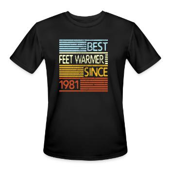 40th Wedding Anniversary Ruby Wedding Best Foot - Men's Moisture Wicking Performance T-Shirt - black - Front - Jackson (183cm)