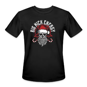 Big Nick Energy Funny Santaa Claus Skull Beard - Men's Moisture Wicking Performance T-Shirt - black - Front - Jackson (183cm)