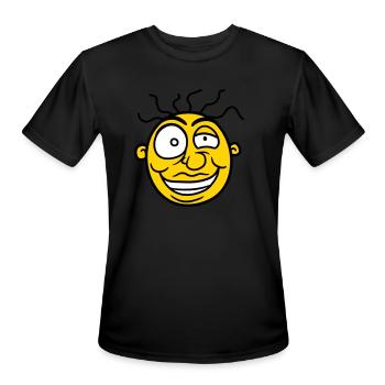 professor crazy crazy face crazy head clip art com - Men's Moisture Wicking Performance T-Shirt - black - Front - Jackson (183cm)