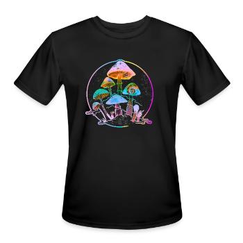 Garden of Shrooms 2020 - Men's Moisture Wicking Performance T-Shirt - black - Front - Jackson (183cm)