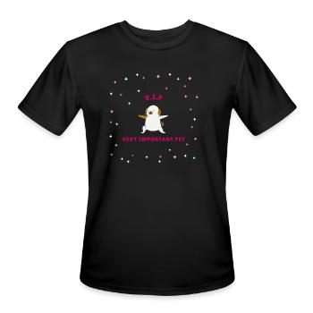Dog Yoga Vip Very Important Pet - Men's Moisture Wicking Performance T-Shirt - black - Front - Jackson (183cm)