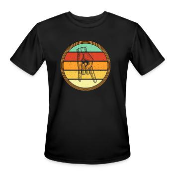 Horns Down - Men's Moisture Wicking Performance T-Shirt - black - Front - Jackson (183cm)