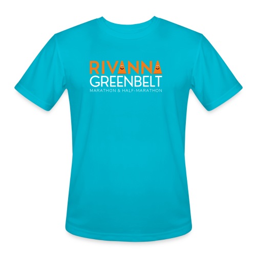 RIVANNA GREENBELT (white text) - Men's Moisture Wicking Performance T-Shirt