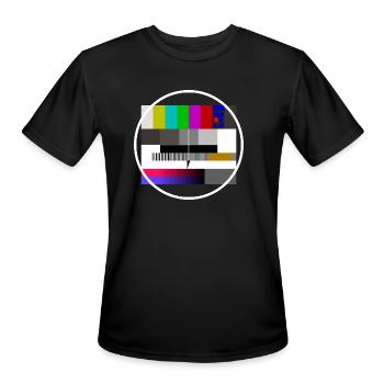 No signal TV screen FuBK - Men's Moisture Wicking Performance T-Shirt - black - Front - Jackson (183cm)