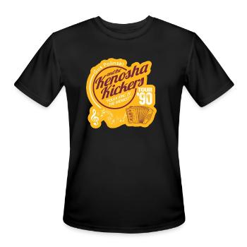 Kenosha Kickers the Polka King of the Midwest - Men's Moisture Wicking Performance T-Shirt - black - Front - Jackson (183cm)