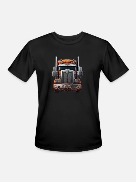 Rugged Simi Truck - Men's Moisture Wicking Performance T-Shirt - black