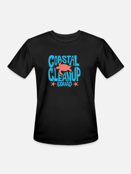Coastal Clean Up Squad - Men's Moisture Wicking Performance T-Shirt - black