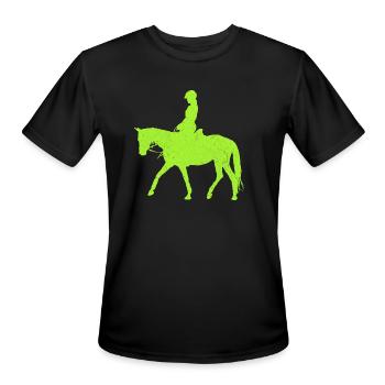 Equestrian Green Lizard - Men's Moisture Wicking Performance T-Shirt - black - Front - Jackson (183cm)