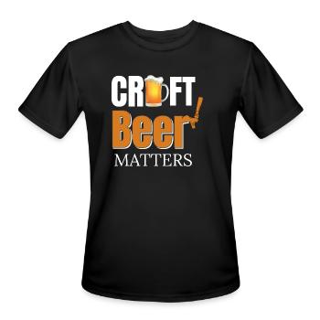 Beer Craft Beer Craft Beer Matters - Men's Moisture Wicking Performance T-Shirt - black - Front - Jackson (183cm)