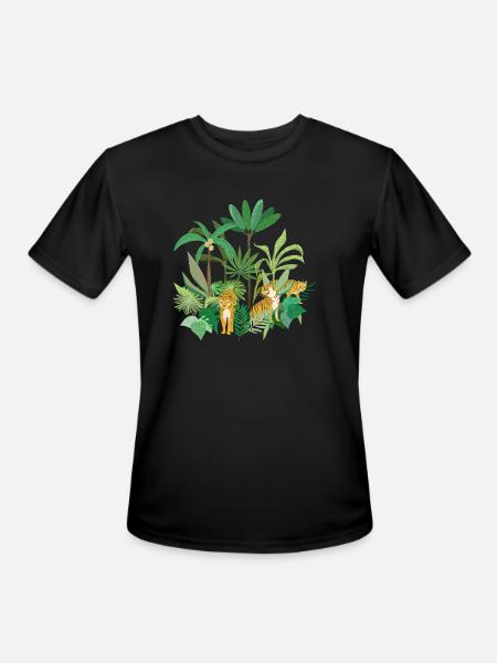 Jungle Tigers - Men's Moisture Wicking Performance T-Shirt - black