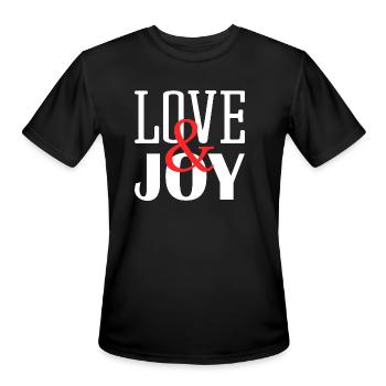 Love Joy - Men's Moisture Wicking Performance T-Shirt - black - Front - Jackson (183cm)