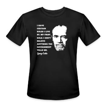 George Carlin Comedy Legend - Men's Moisture Wicking Performance T-Shirt - black - Front - Jackson (183cm)