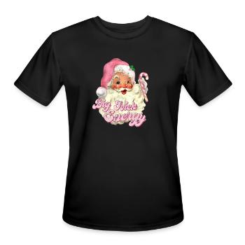 Pink Santa Claus Pink Christmas Big Nick Energy - Men's Moisture Wicking Performance T-Shirt - black - Front - Jackson (183cm)