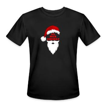 Big Nick Energy Funny Santa - Men's Moisture Wicking Performance T-Shirt - black - Front - Jackson (183cm)