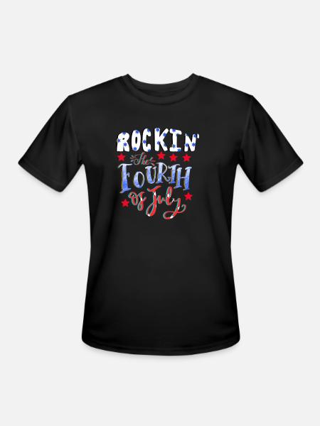 4th Of July - Men's Moisture Wicking Performance T-Shirt - black