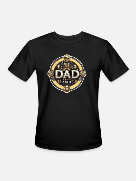 Dad Coin - Men's Moisture Wicking Performance T-Shirt - black