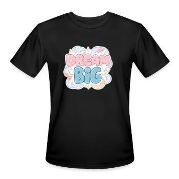 Dream Big - Men's Moisture Wicking Performance T-Shirt - black - Front - Jackson (183cm)
