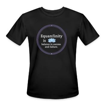 Inspirational Yoga Mantra Equanimity - Men's Moisture Wicking Performance T-Shirt - black - Front - Jackson (183cm)