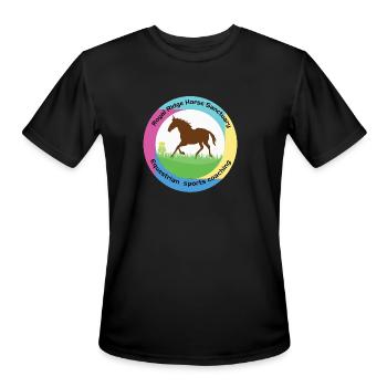Equestrian sports coaching - Men's Moisture Wicking Performance T-Shirt - black - Front - Jackson (183cm)