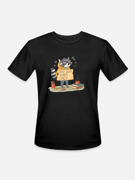 Test day vibes only - Men's Moisture Wicking Performance T-Shirt - black