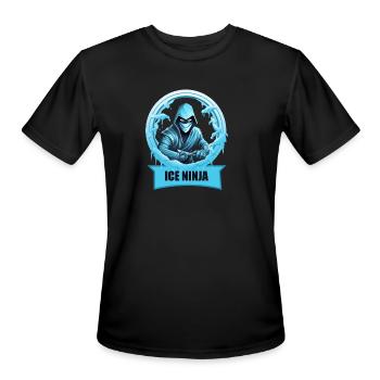 Ice Ninja: Frozen Fury - Men's Moisture Wicking Performance T-Shirt - black - Front - Jackson (183cm)