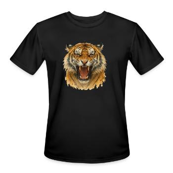 Roar of the Wild : Strength in Every Stripe - Men's Moisture Wicking Performance T-Shirt - black - Front - Jackson (183cm)