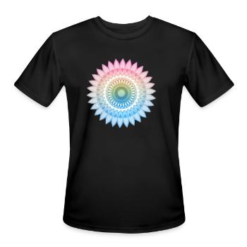 Mandala Multicolour - Men's Moisture Wicking Performance T-Shirt - black - Front - Jackson (183cm)