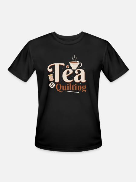 Tea & Quilting Quilter Sewing - Men's Moisture Wicking Performance T-Shirt - black
