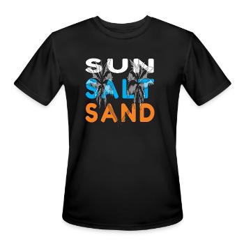 Sun,Salt, and Sand Beach Life - Men's Moisture Wicking Performance T-Shirt - black - Front - Jackson (183cm)
