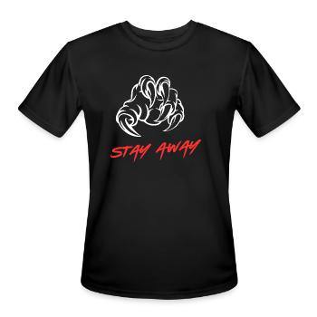 Stay away attitude claw - Men's Moisture Wicking Performance T-Shirt - black - Front - Jackson (183cm)