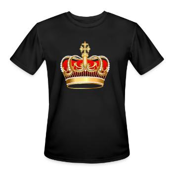 Monarch royal crown jewel gold vip illustration - Men's Moisture Wicking Performance T-Shirt - black - Front - Jackson (183cm)
