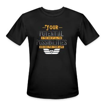 Religion The Potential Is The Sum Of Possibilities - Men's Moisture Wicking Performance T-Shirt - black - Front - Jackson (183cm)