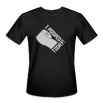 I pooped today quote - Men's Moisture Wicking Performance T-Shirt - black - Front - Jackson (183cm)
