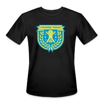 I pooped today quote - Men's Moisture Wicking Performance T-Shirt - black - Front - Jackson (183cm)