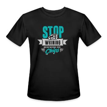 Funny Poker Player Gambler Casino Roulette - Men's Moisture Wicking Performance T-Shirt - black - Front - Jackson (183cm)