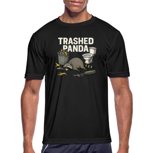 Trashed Panda – Funny Drunk Raccoon Cartoon - Men's Moisture Wicking Performance T-Shirt