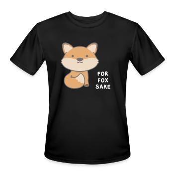 For Fox Sake - Men's Moisture Wicking Performance T-Shirt - black - Front - Jackson (183cm)