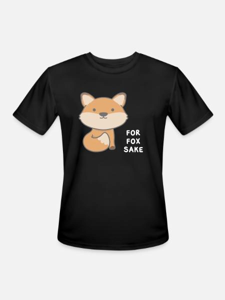 For Fox Sake - Men's Moisture Wicking Performance T-Shirt - black