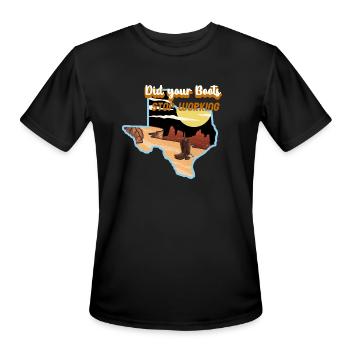 did your boots stop working - Men's Moisture Wicking Performance T-Shirt - black - Front - Jackson (183cm)