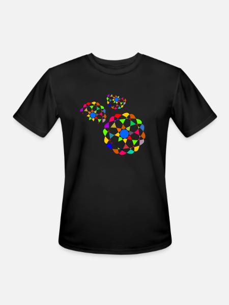 Abstract Bottom Print - Men's Moisture Wicking Performance T-Shirt - black