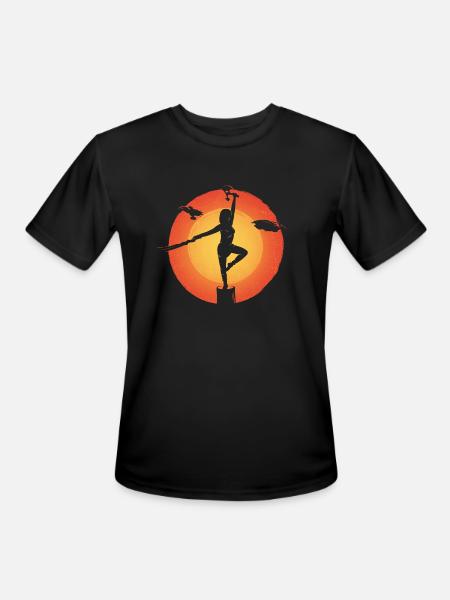 Serenity Kid - Men's Moisture Wicking Performance T-Shirt - black