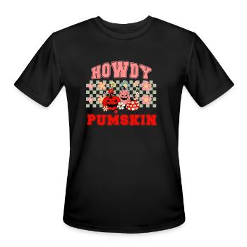 HOWDY PUMSKIN - Men's Moisture Wicking Performance T-Shirt - black - Front - Jackson (183cm)