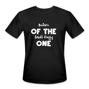 Beware Of The Small Fluffy One - Men's Moisture Wicking Performance T-Shirt - black - Front - Jackson (183cm)