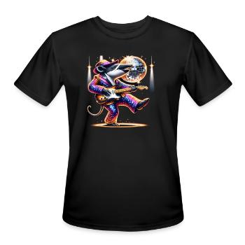 Disco Ball Guitar Tapir - Men's Moisture Wicking Performance T-Shirt - black - Front - Jackson (183cm)