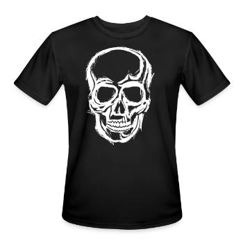 Dead Skull Modern Retro 2reborn MONO - Men's Moisture Wicking Performance T-Shirt - black - Front - Jackson (183cm)