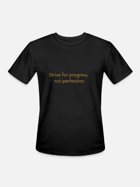 STRIVE FOR PROGRESS - Men's Moisture Wicking Performance T-Shirt - black